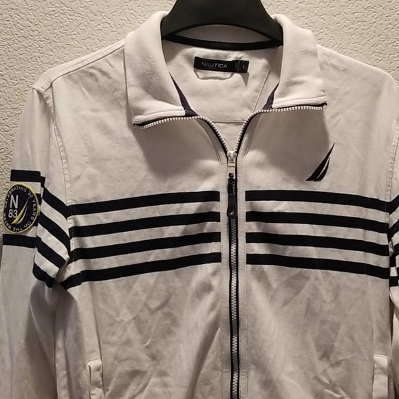 Nautica Mens Small Collard Zipper Sweater - Picture 2 of 9
